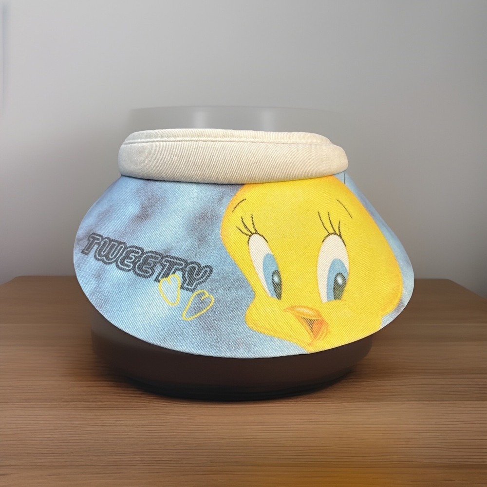 1990s Vintage Tweety Bird Visor Hat Looney Tunes Cartoon Logo Sun Cap Retro Golf